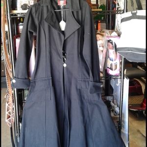 Woman waist button down long coat